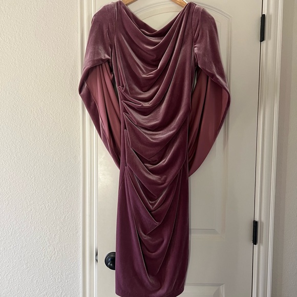 Betsy & Adam Rose Velvet Dress - Picture 3 of 14